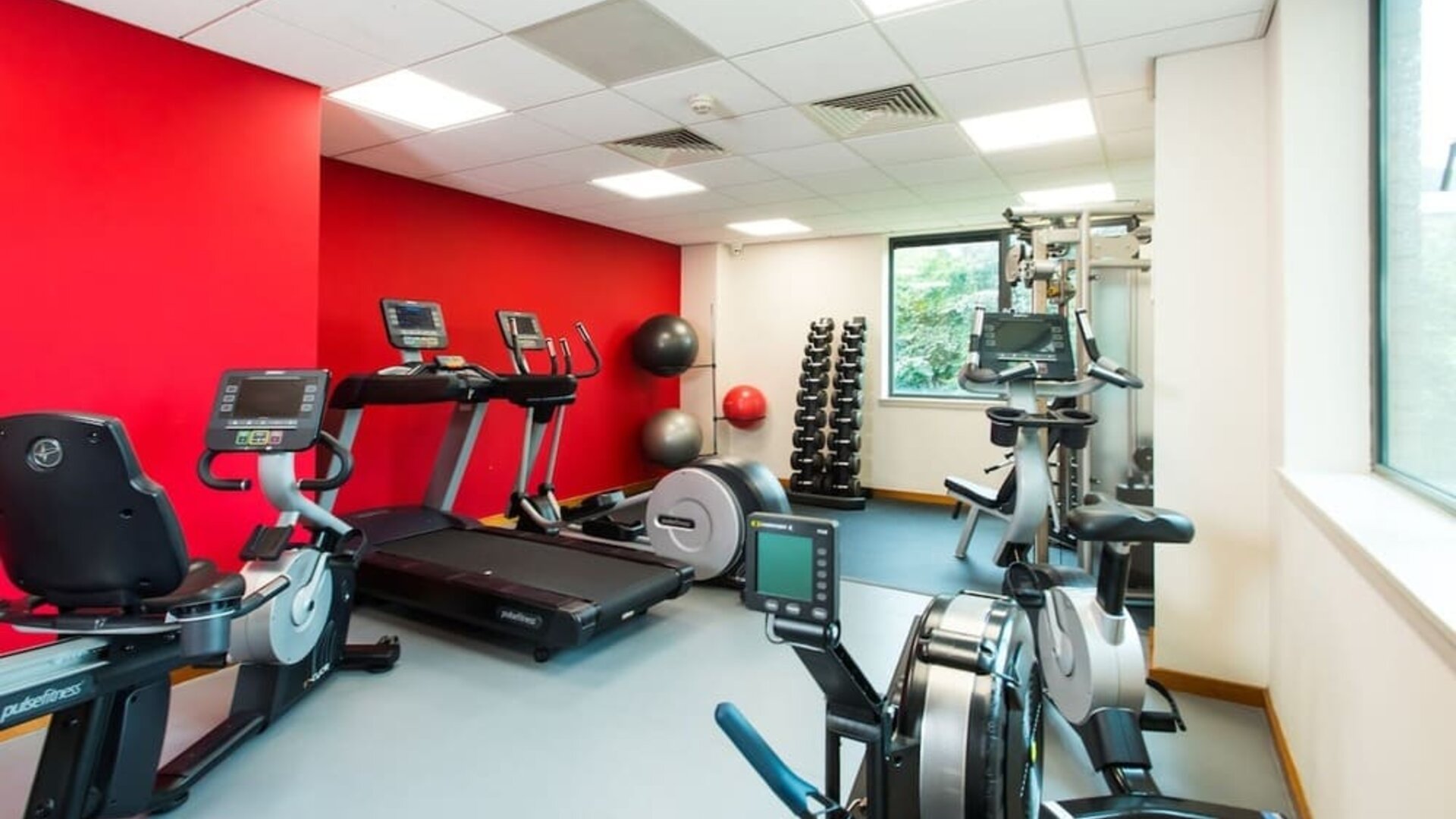 Fully equipped fitness center at ibis Styles Birmingham NEC.