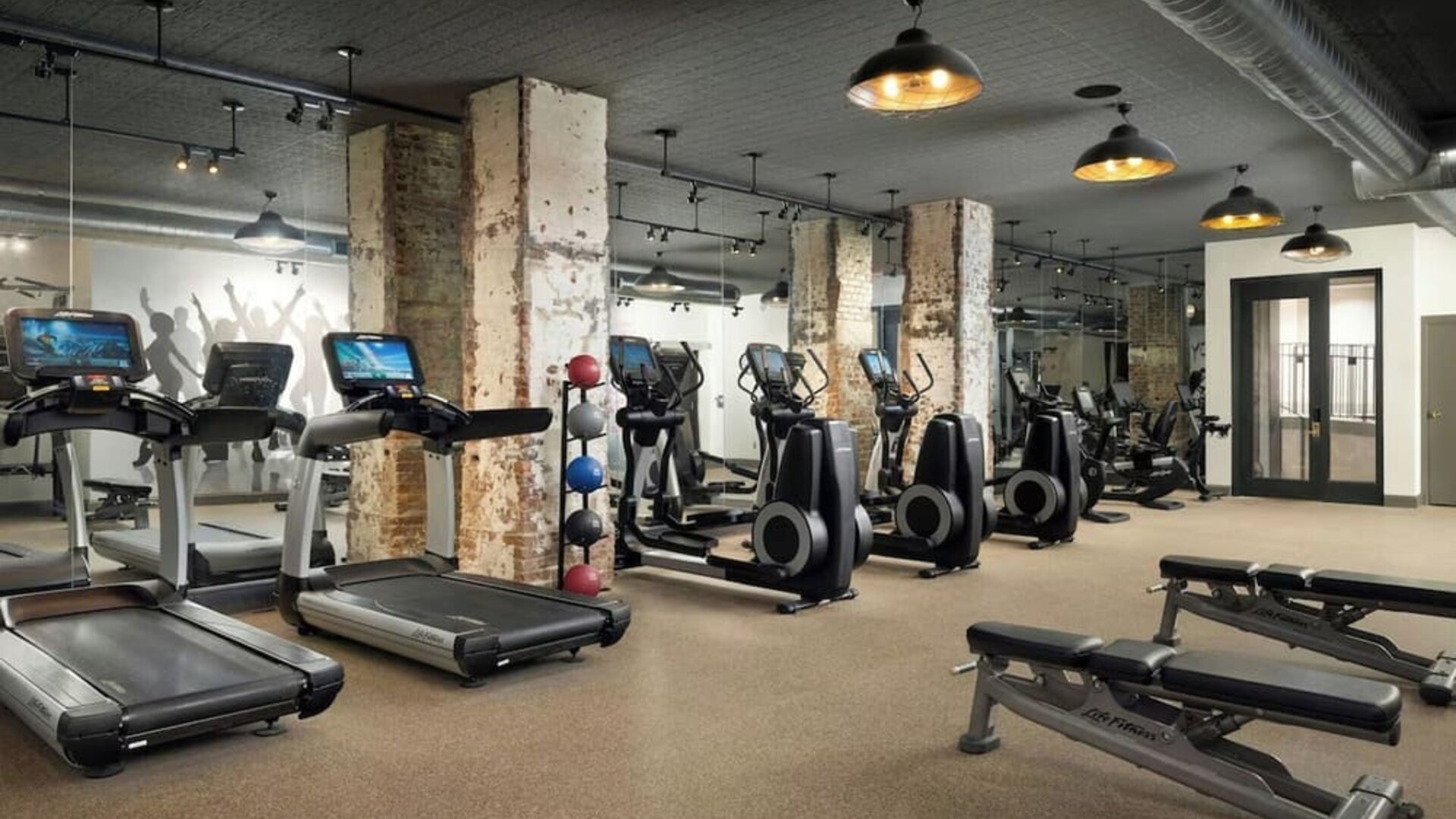 Fitness center available at Union Station Hotel Nashville.