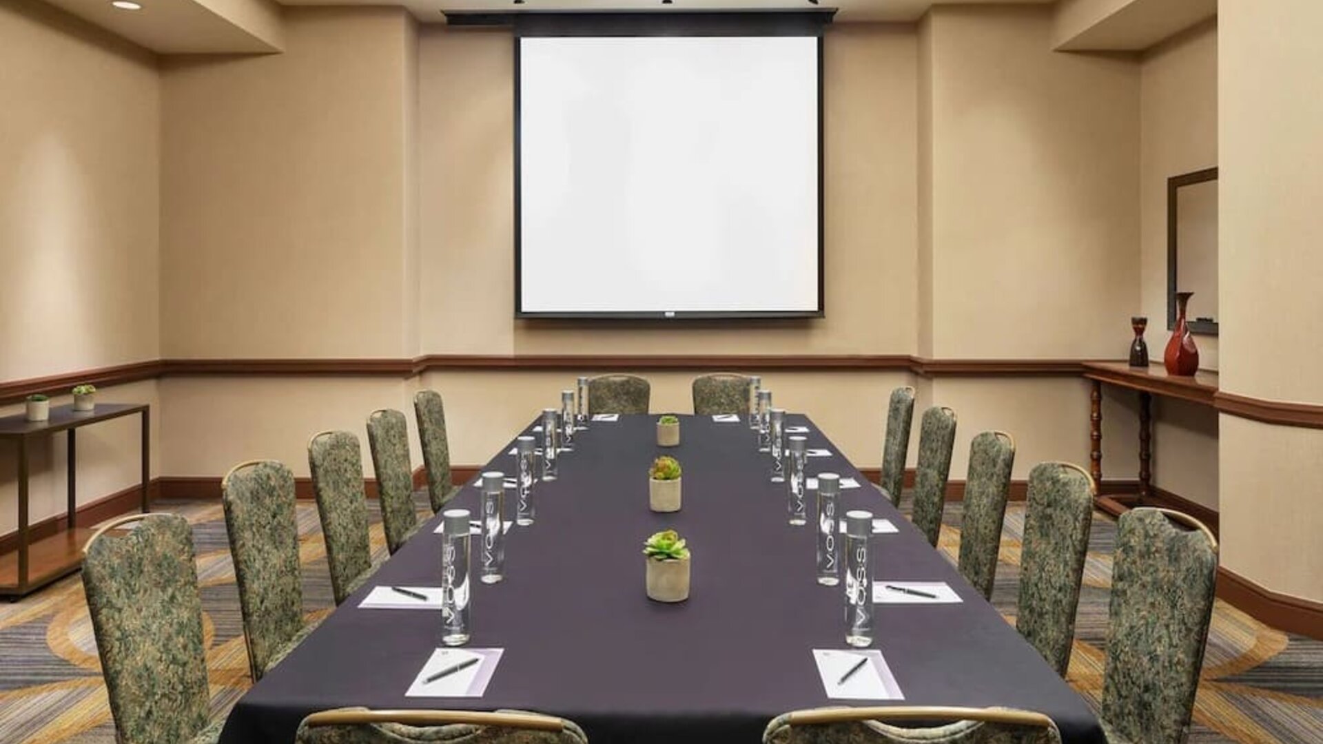 Professional meeting room at Hyatt Regency Valencia.