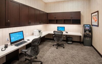 Business center available at Hilton Garden Inn Burbank Downtown.