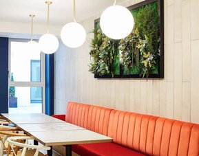 Dining area at Adagio Aparthotel Edinburgh Royal Mile.
