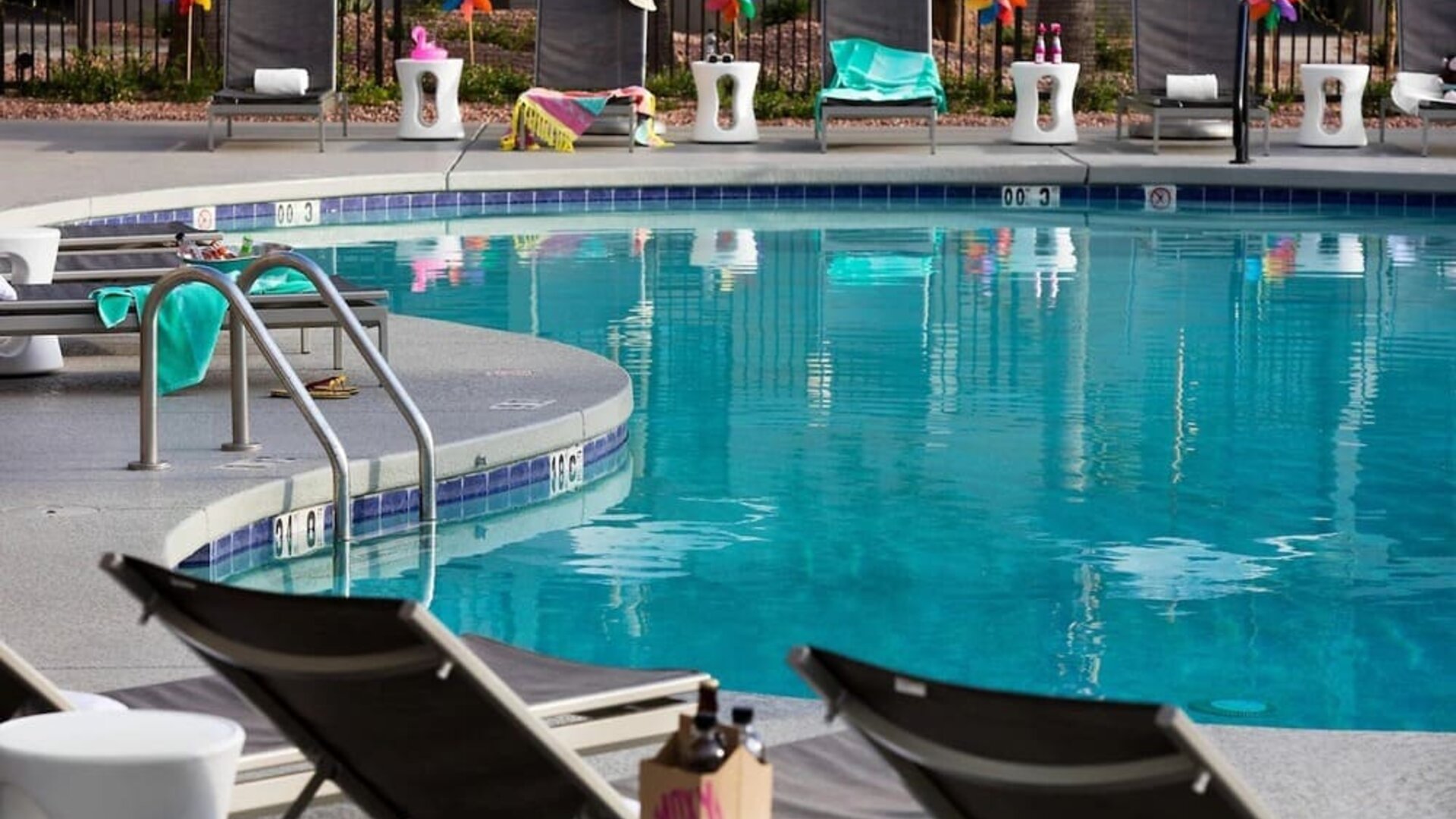 Refreshing outdoor pool at Moxy Phoenix Tempe/ASU Area.