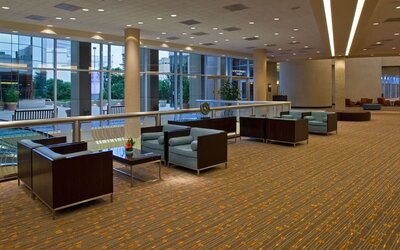 Lounge area perfect for coworking at Hyatt Regency Dallas.