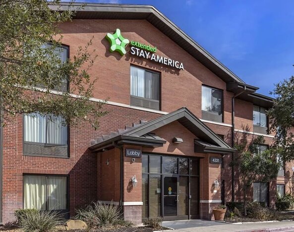 Hotel exterior at Extended Stay America.