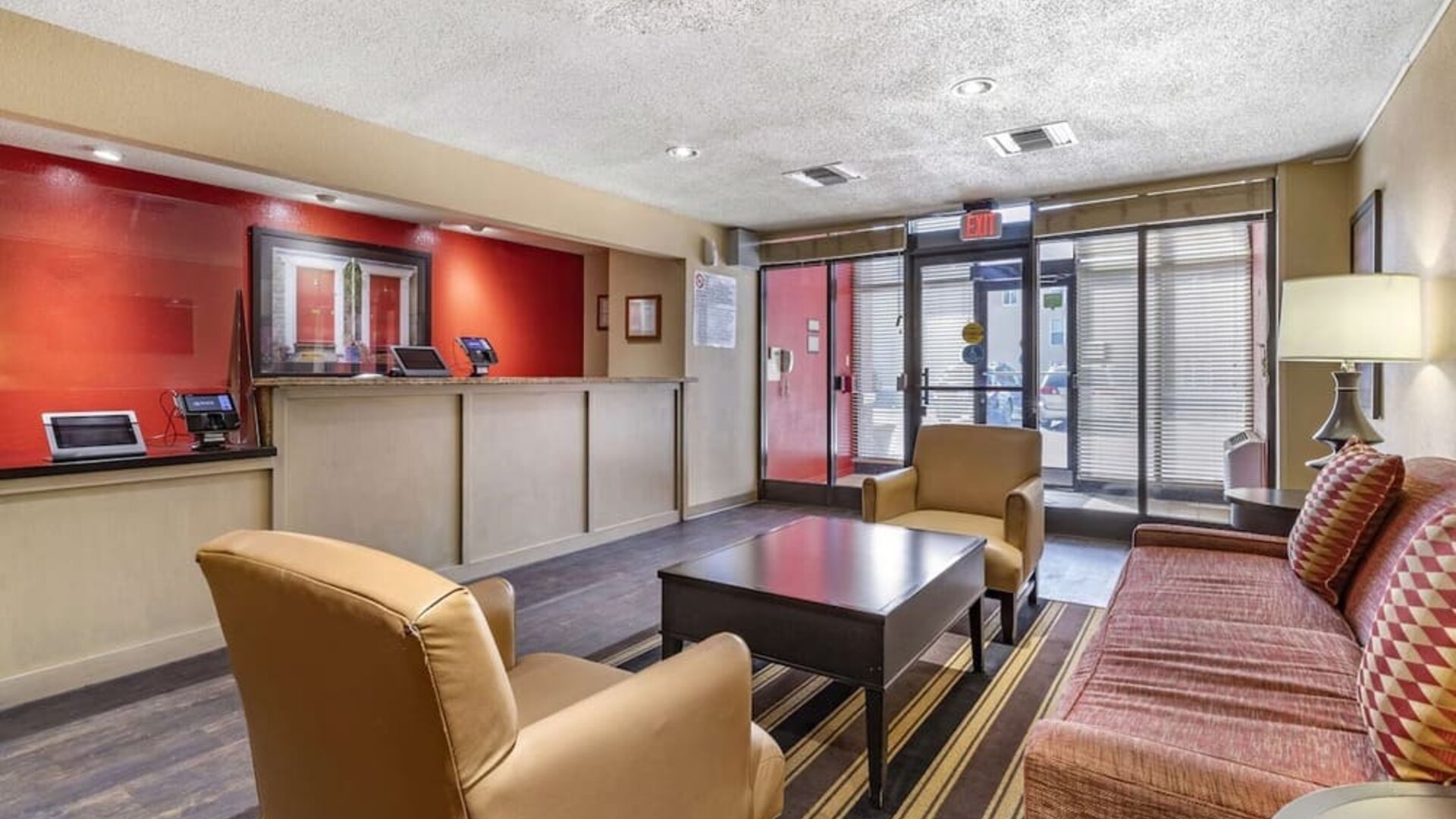 Lounge seating at Extended Stay America.