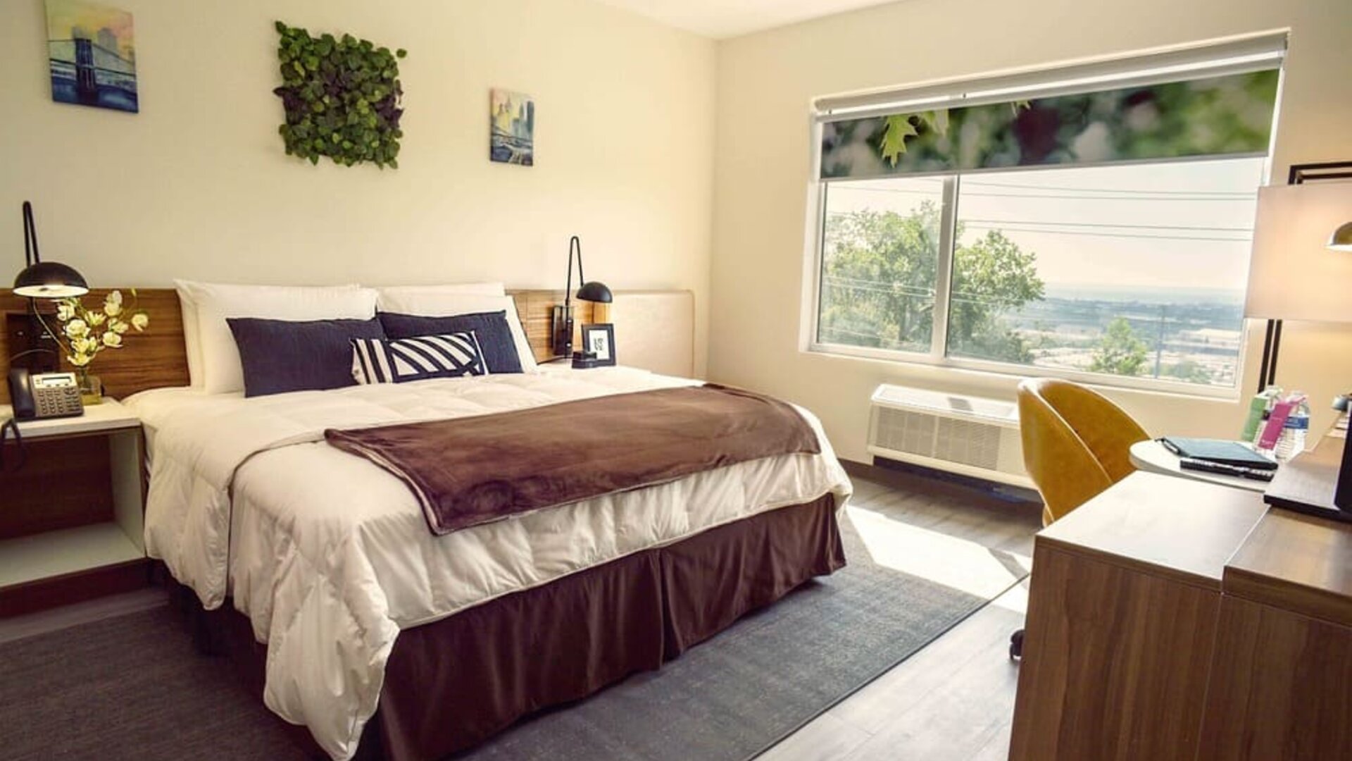 Bright and spacious day use room with work desk at Wyndham Garden North Bergen Near Secaucus.