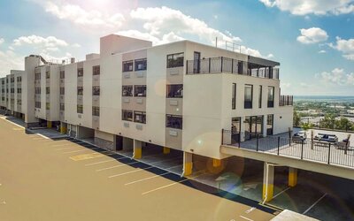 Exterior view and parking area at Wyndham Garden North Bergen Near Secaucus.