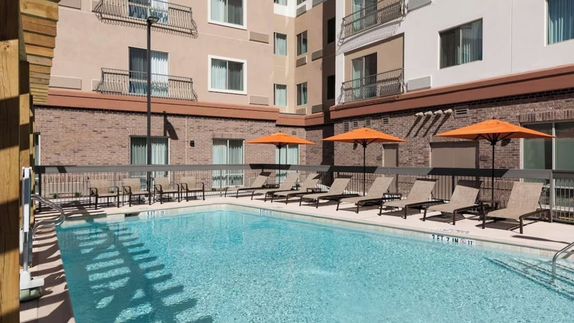 Refreshing outdoor pool at Courtyard By Marriott Fort Worth Historic Stockyards.