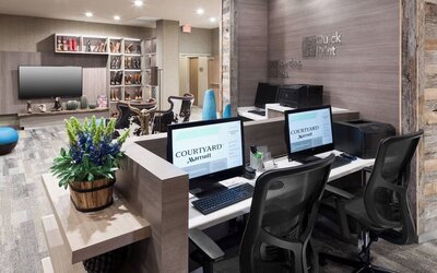 Business center available at Courtyard By Marriott Fort Worth Historic Stockyards.