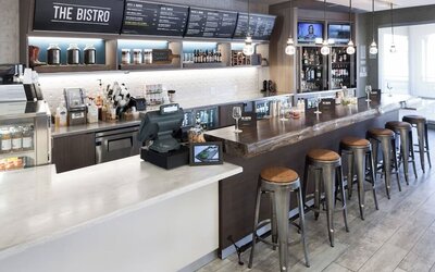 Hotel bar at Courtyard By Marriott Fort Worth Historic Stockyards.