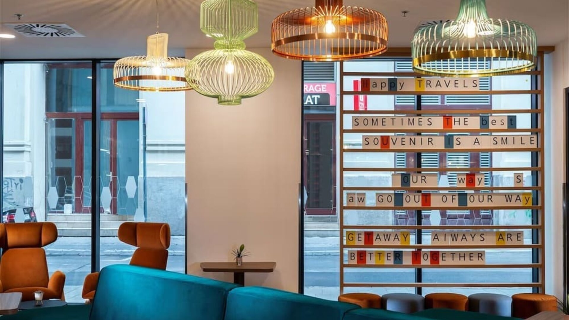 Hotel lobby at Hampton By Hilton Budapest City Centre.