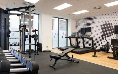 Fitness center at Hampton By Hilton Budapest City Centre.