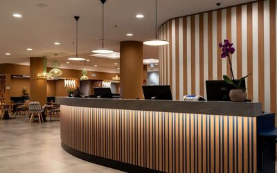 Hotel reception at Hampton By Hilton Budapest City Centre.