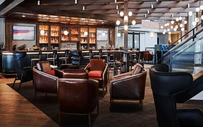 Hotel bar at Hyatt Regency Boston/Cambridge.