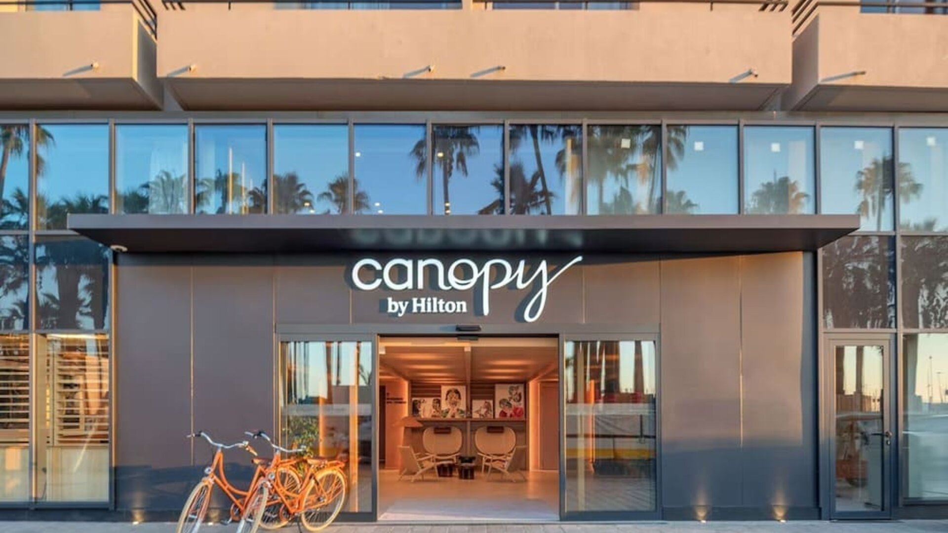 Hotel entrance at Canopy By Hilton Cannes.