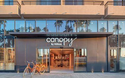 Hotel entrance at Canopy By Hilton Cannes.