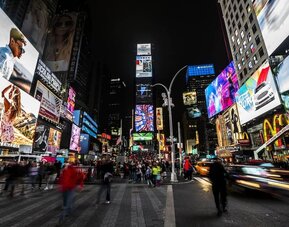 City landmark at The Muse New York.