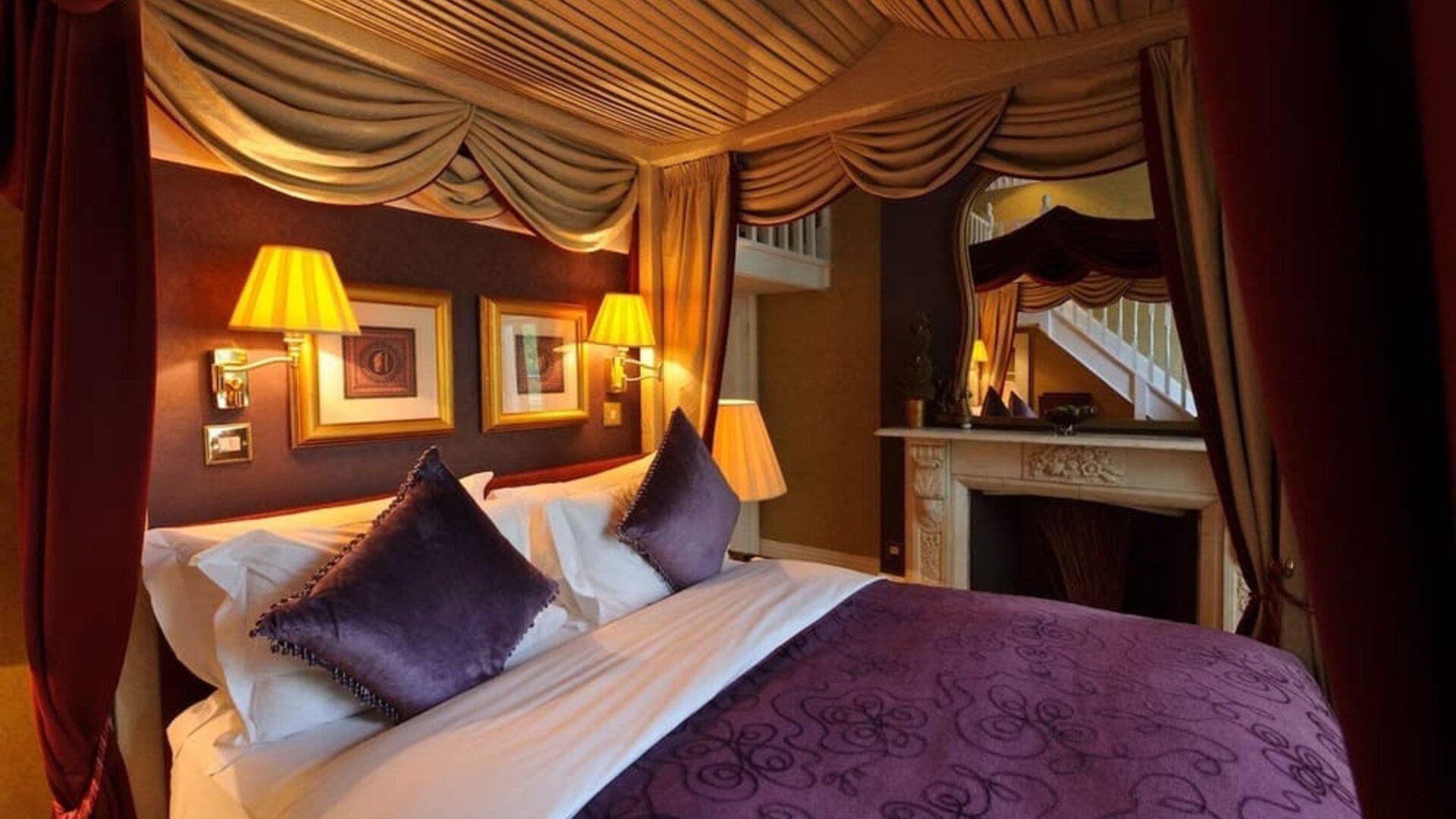 Day use room with fireplace at The Colonnade Hotel.