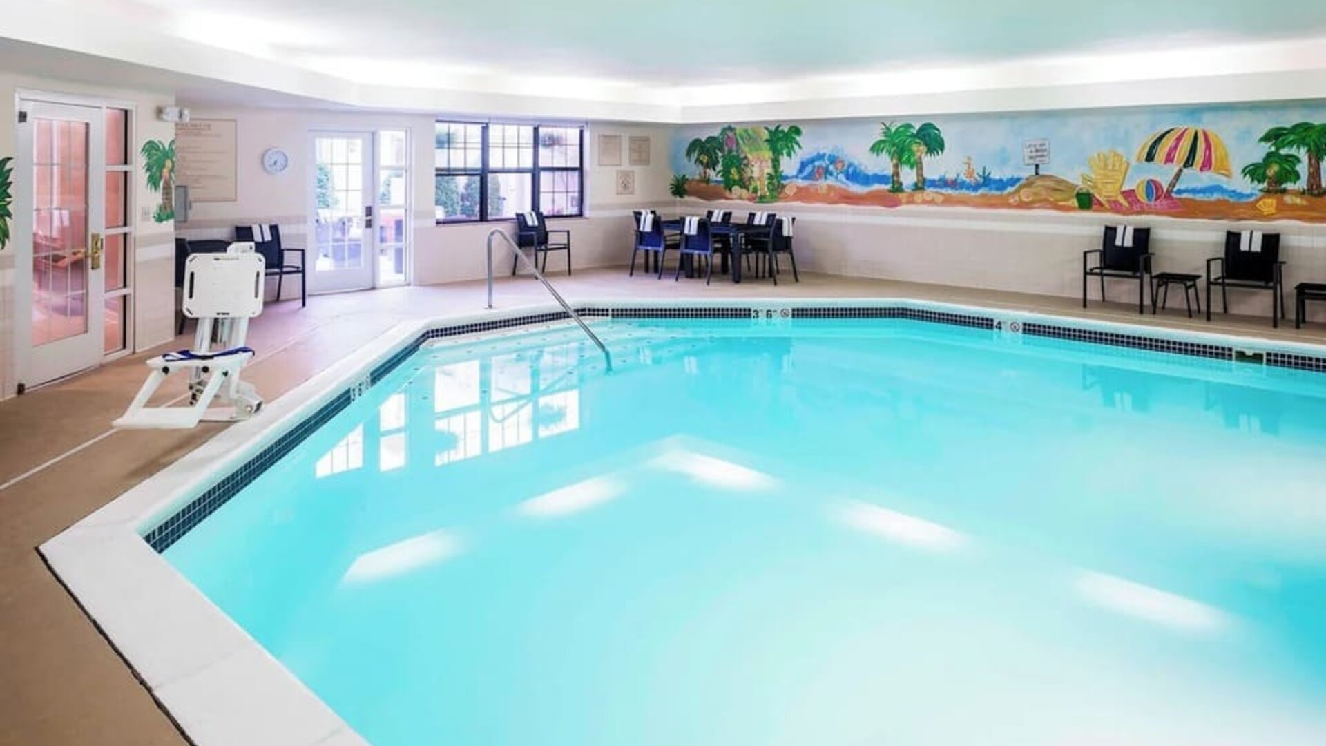Refreshing indoor pool at Residence Inn Kansas City Overland Park.