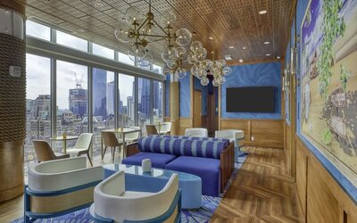 Coworking lounge at Margaritaville Resort Times Square.