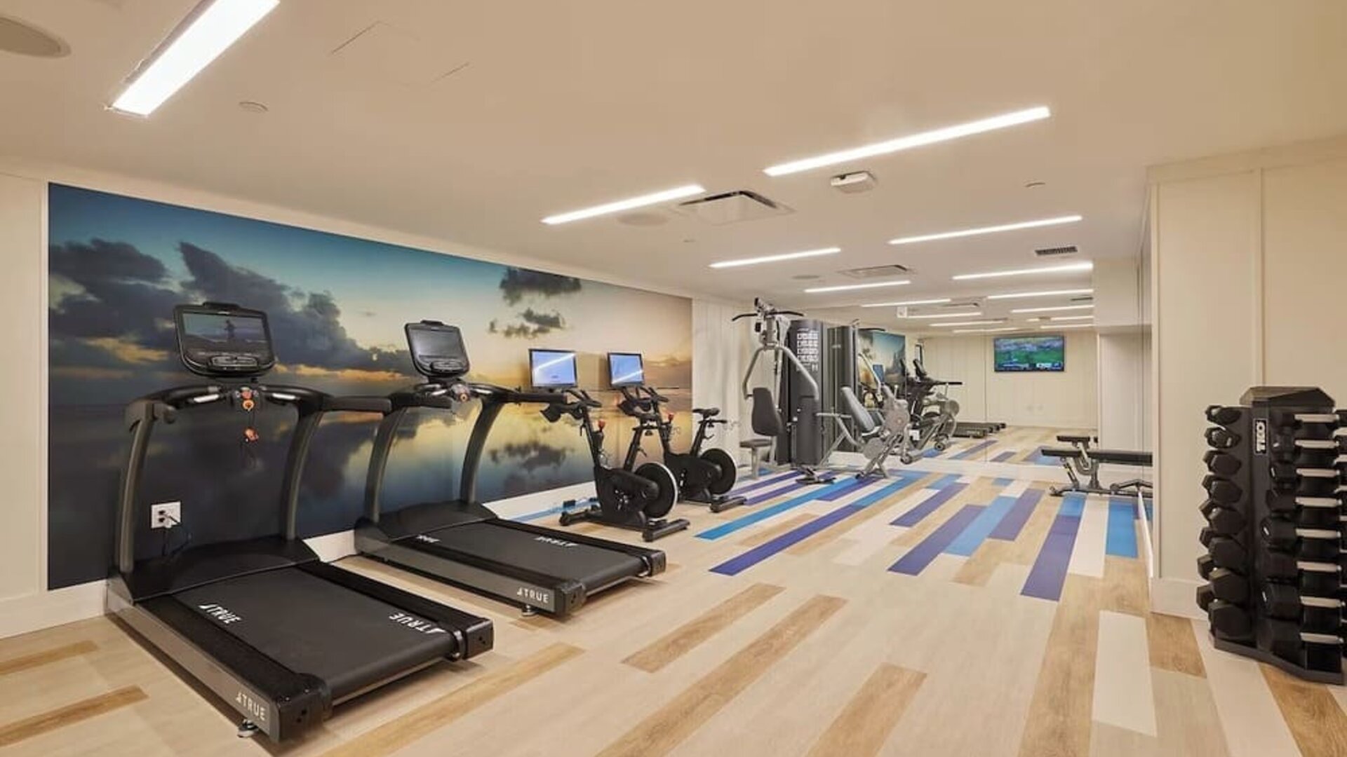 Fitness center at Margaritaville Resort Times Square.