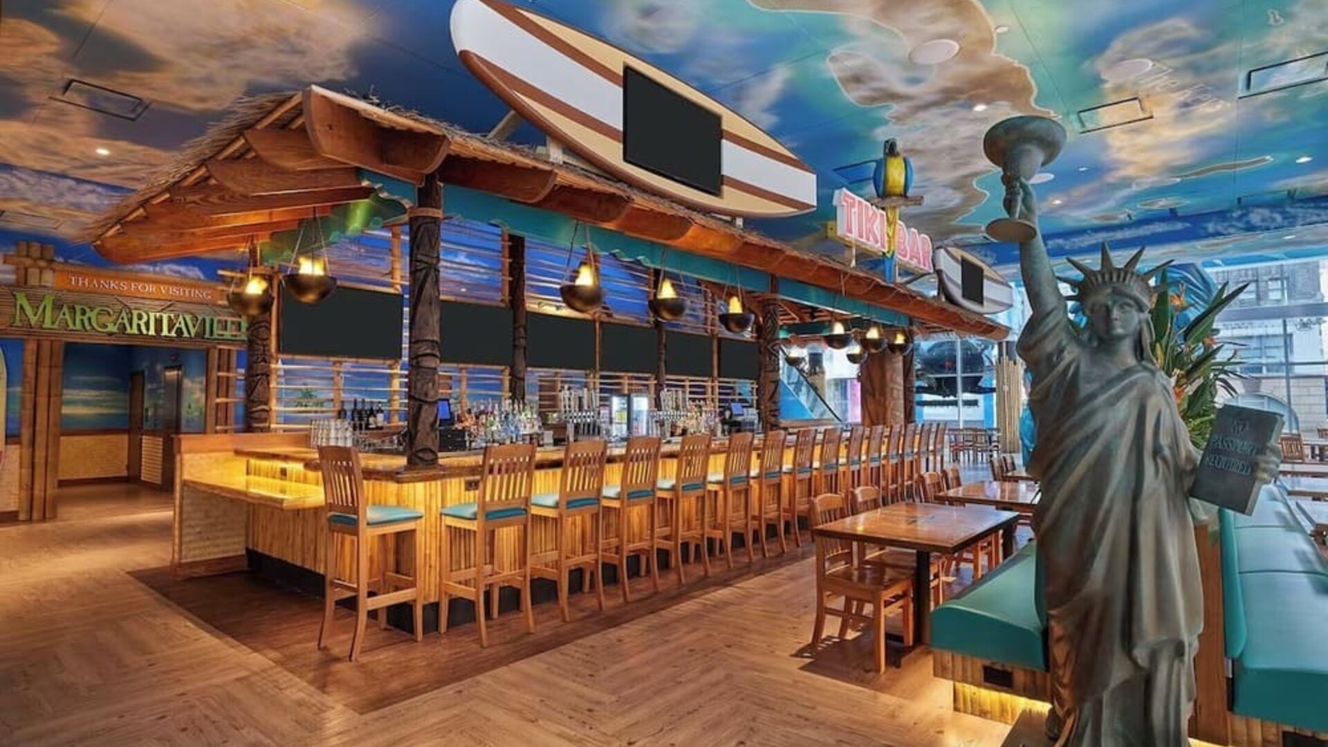 Hotel bar at Margaritaville Resort Times Square.