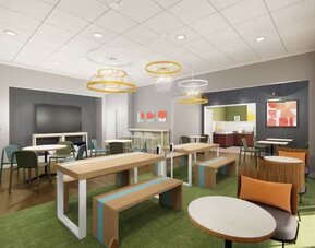 Coworking space at Spark By Hilton Kannapolis.