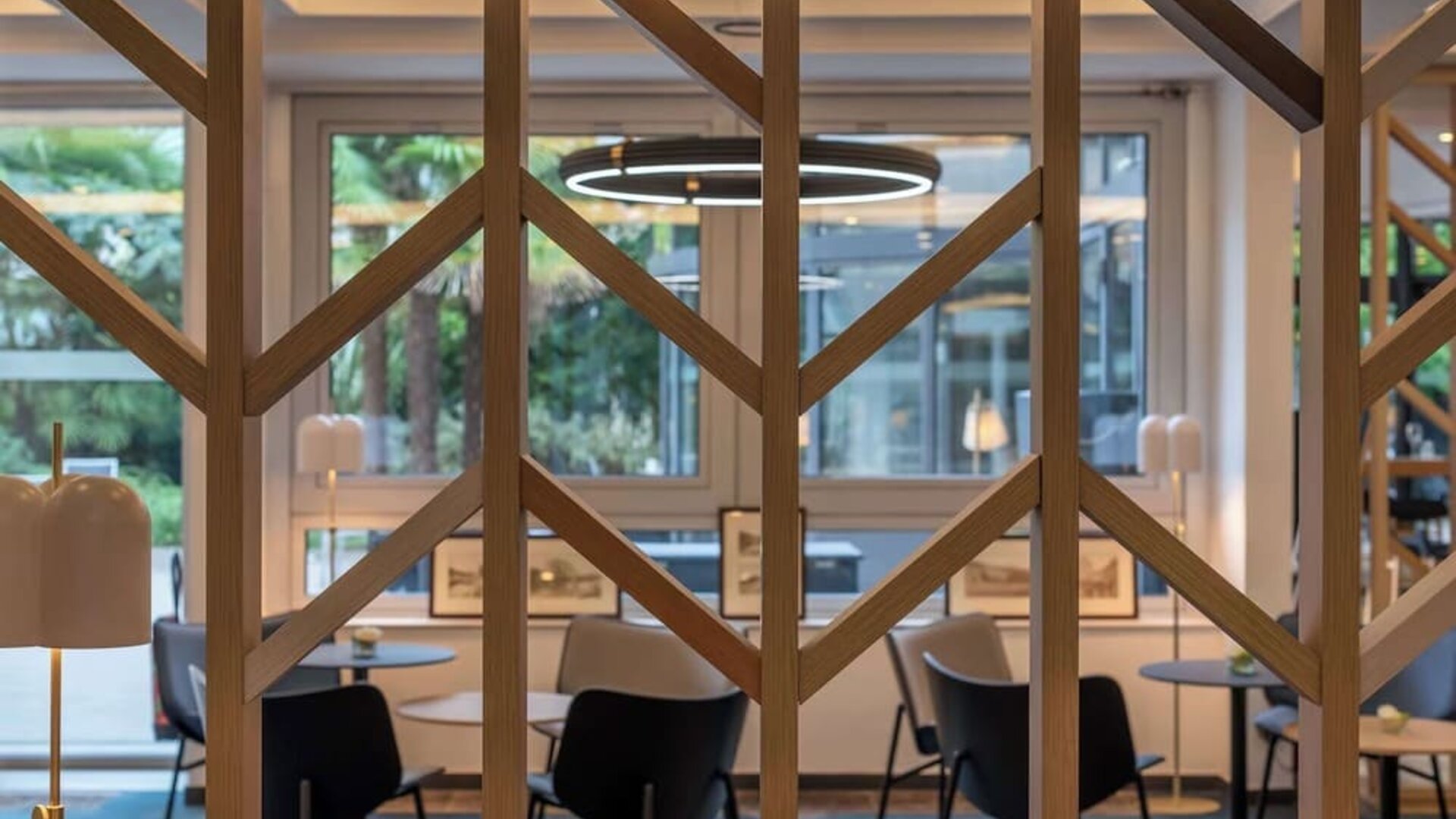 Reception and lobby seating at DoubleTree By Hilton Paris Bougival.