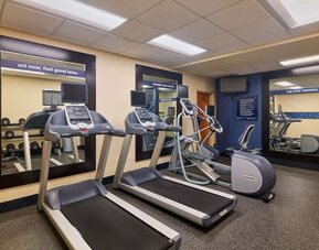 Fitness center at Hampton Inn & Suites Providence/Smithfield.
