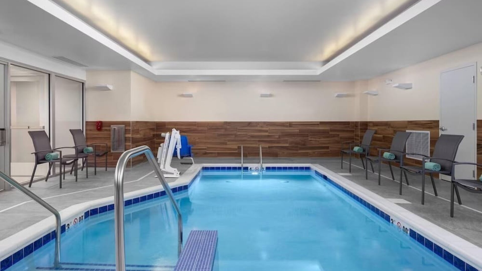Refreshing indoor pool at Fairfield Inn & Suites By Marriott Kenosha Pleasant Prairie.