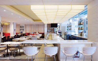 Hotel bar at The New Yorker Hotel, A Wyndham Hotel.