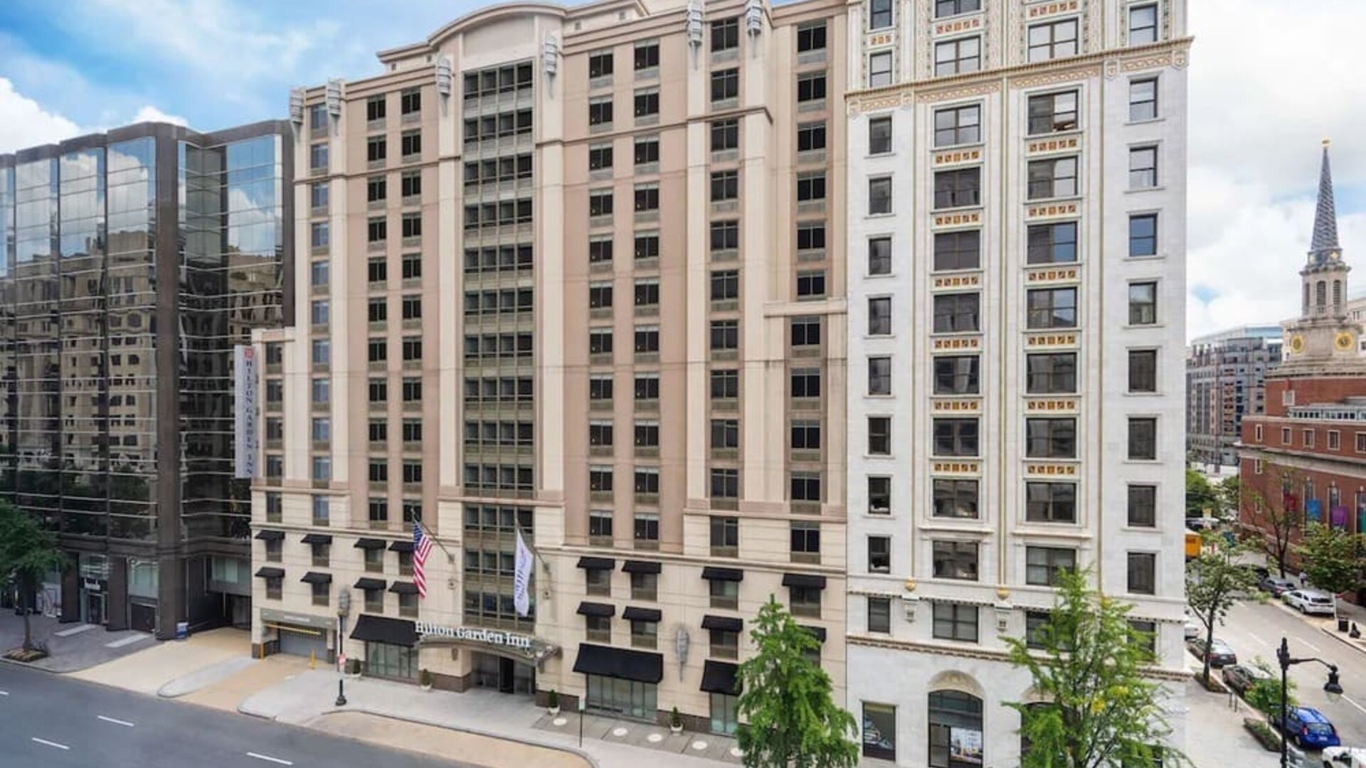 Hotel exterior at Hilton Garden Inn Washington DC Downtown.