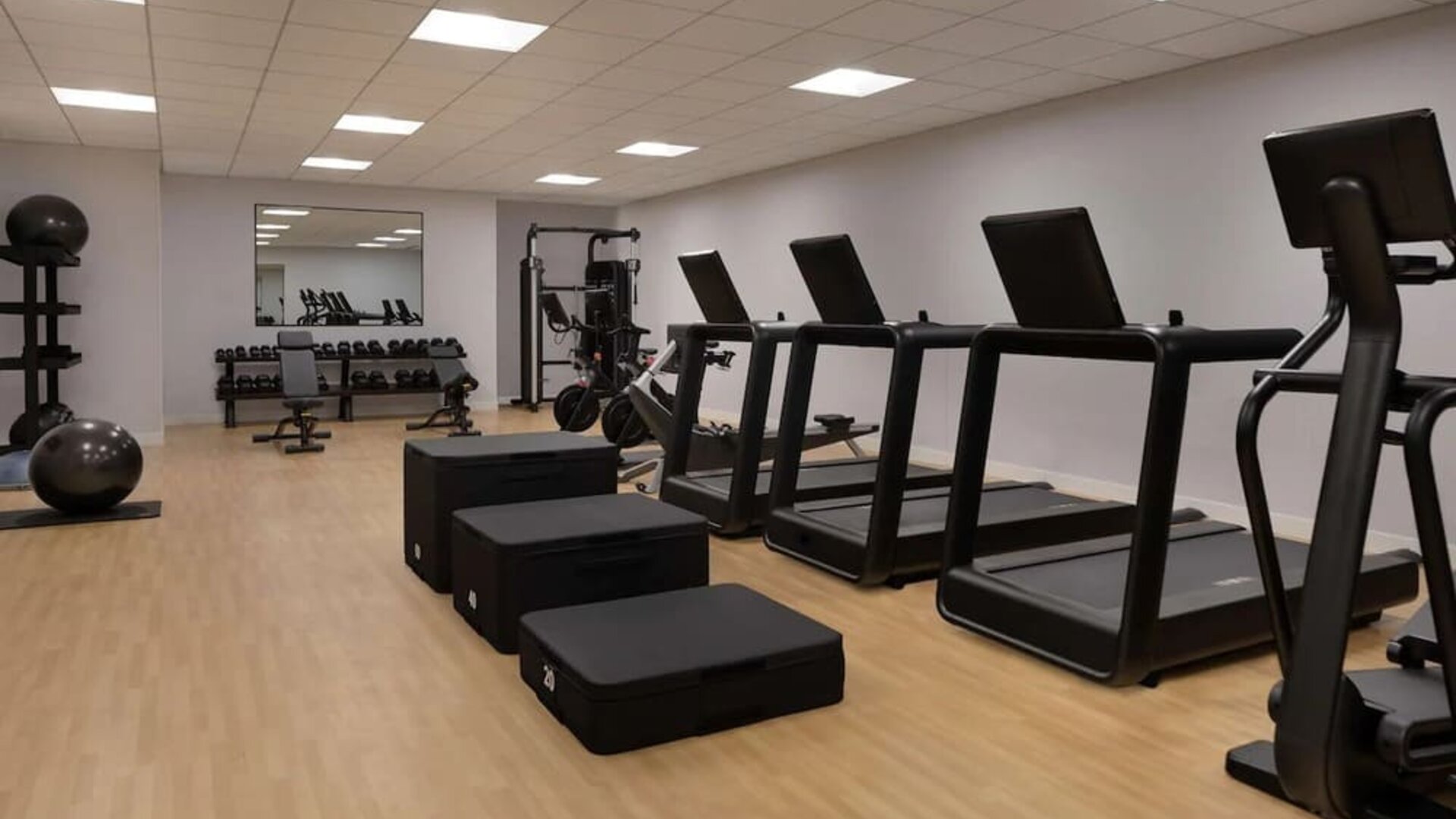 Fitness center at The Slate Denver, Tapestry Collection By Hilton.