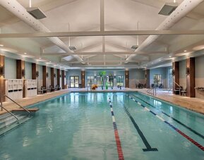 Indoor pool at Embassy Suites By Hilton Myrtle Beach Oceanfront Resort.