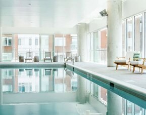 Refreshing indoor pool at Hilton Garden Inn Denver Union Station.