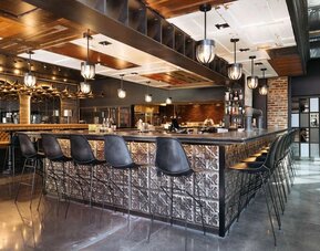 Hotel bar at Hilton Garden Inn Denver Union Station.