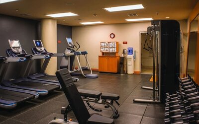 Fitness center available at DoubleTree By Hilton Tulsa - Warren Place.