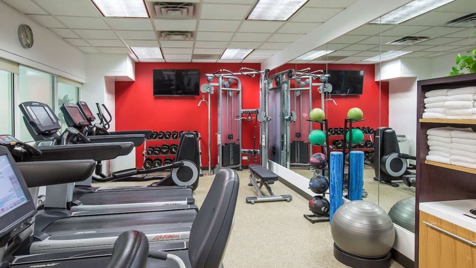 Fitness center available at Hilton Chicago-Northbrook.