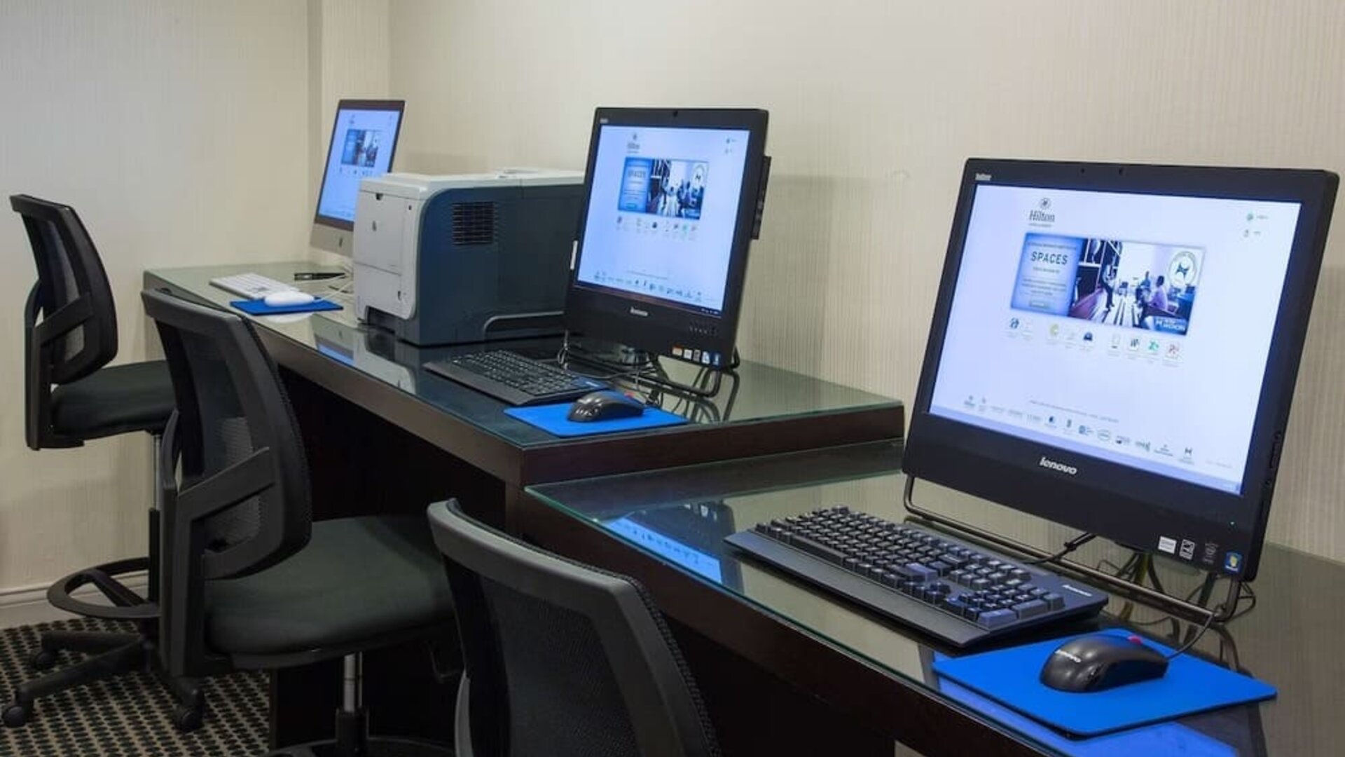 Business center available at Hilton Chicago-Northbrook.