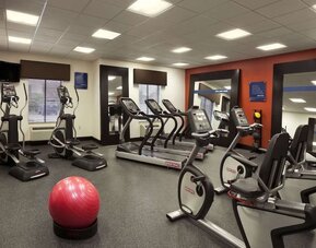 Well equipped fitness center at Hampton Inn & Suites Conroe - I-45 North.