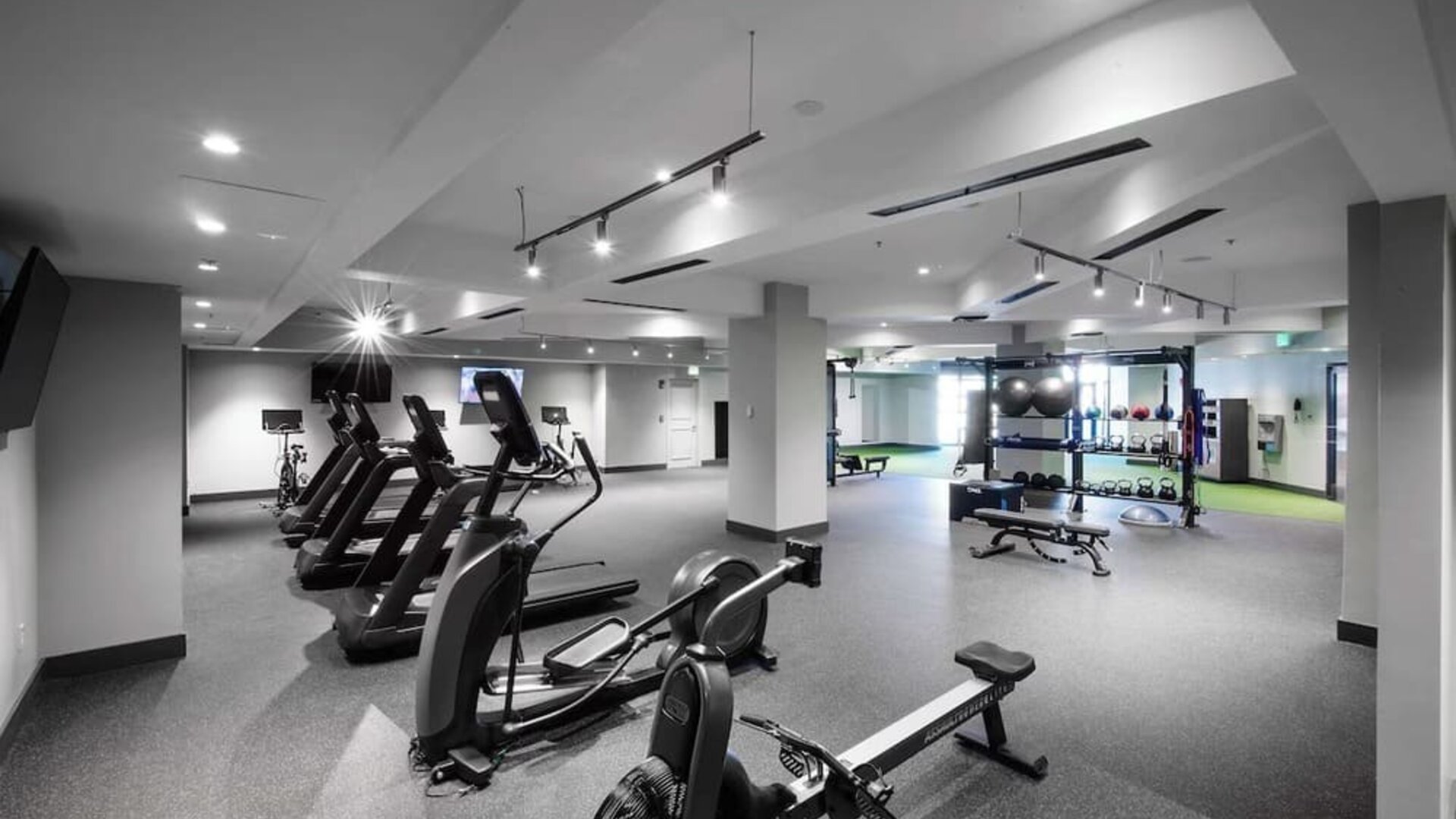 Fitness center at Hilton Birmingham At UAB.