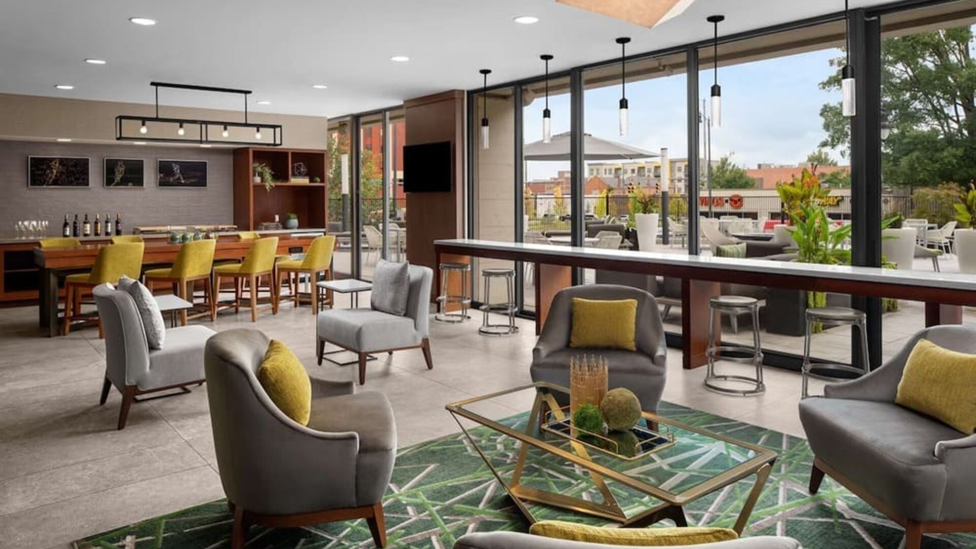 Elegant dining area perfect for co-working at Hilton Birmingham At UAB.