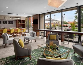 Elegant dining area perfect for co-working at Hilton Birmingham At UAB.