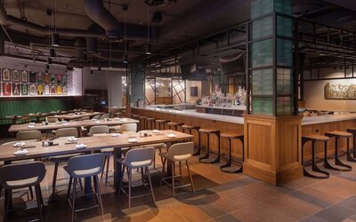 Hotel bar at Hilton Birmingham At UAB.