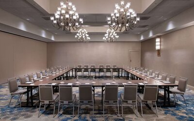 Spacious meeting room at DoubleTree By Hilton Orlando At SeaWorld.