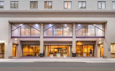Entrance at Sonesta ES Suites San Antonio Downtown Alamo Plaza.