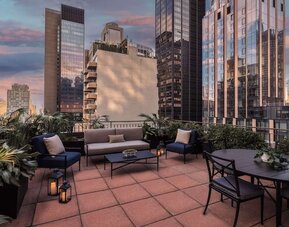 Rooftop lounge at The Benjamin Royal Sonesta New York.