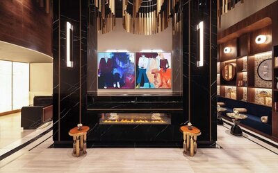 Lobby lounge at The Benjamin Royal Sonesta New York.