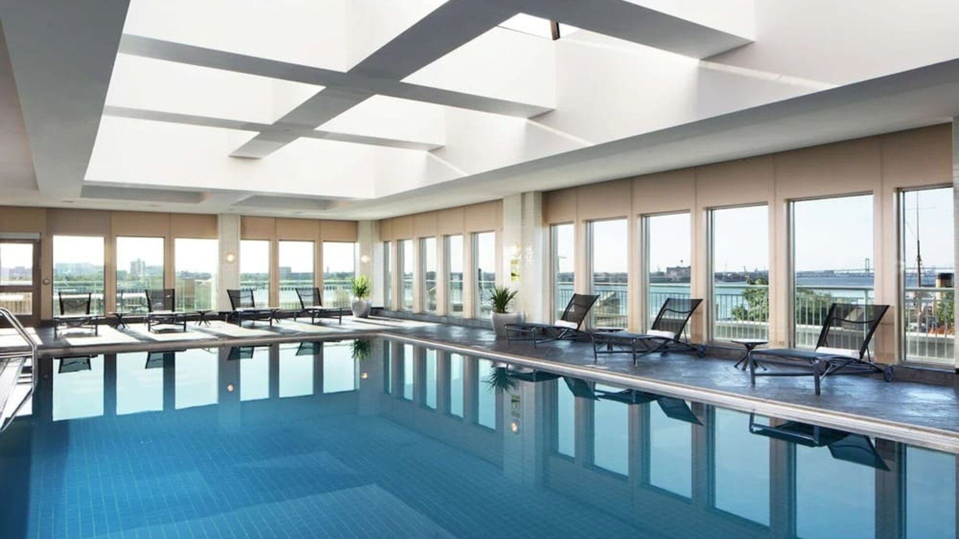 Refreshing indoor pool at Hilton Philadelphia At Penn's Landing.
