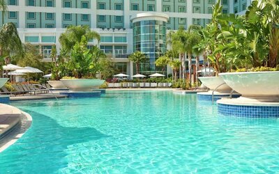 Refreshing outdoor pool at Hilton Orlando.
